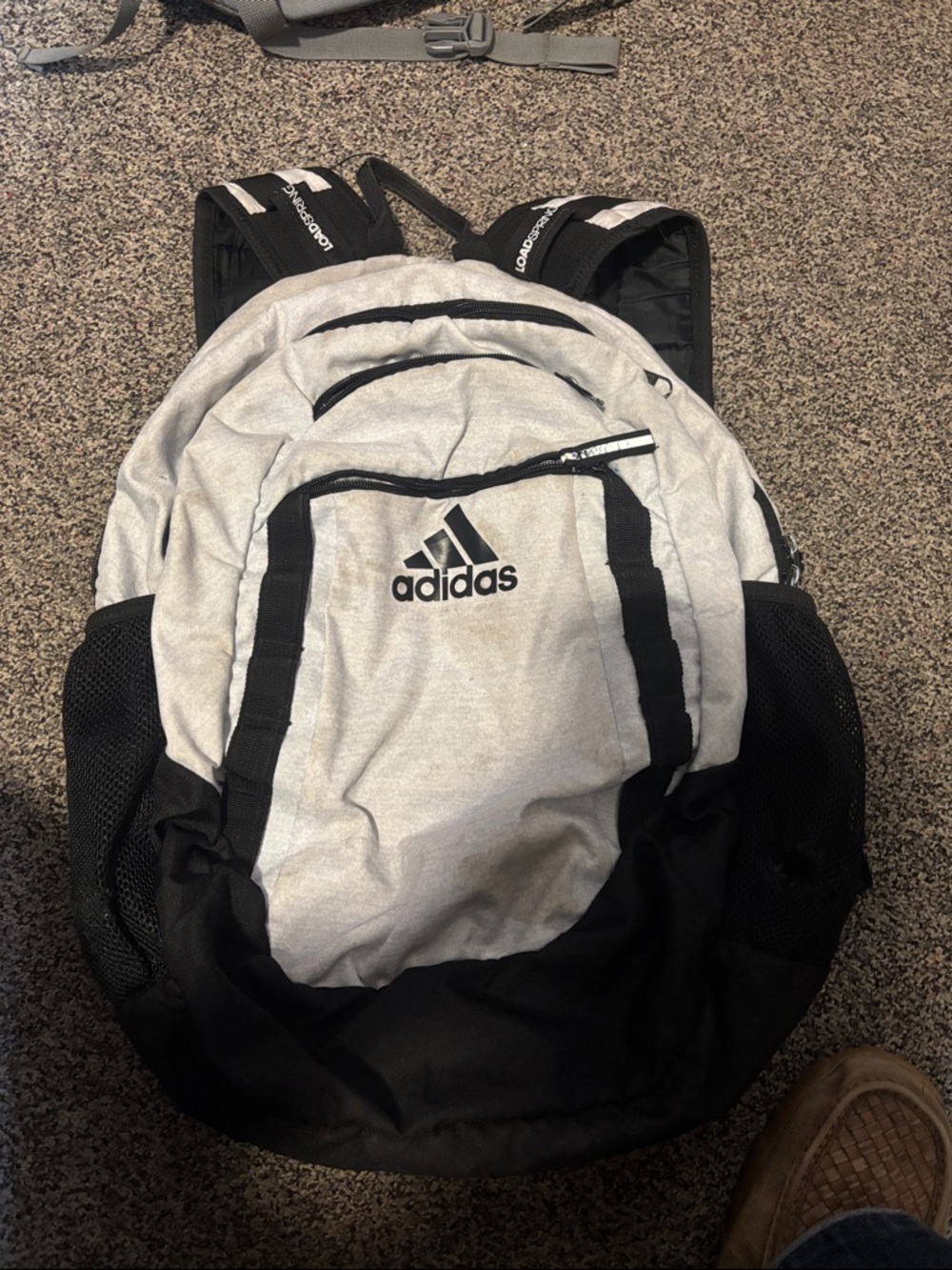 adidas Two-Tone Gray and Black Men's Backpack with Logo